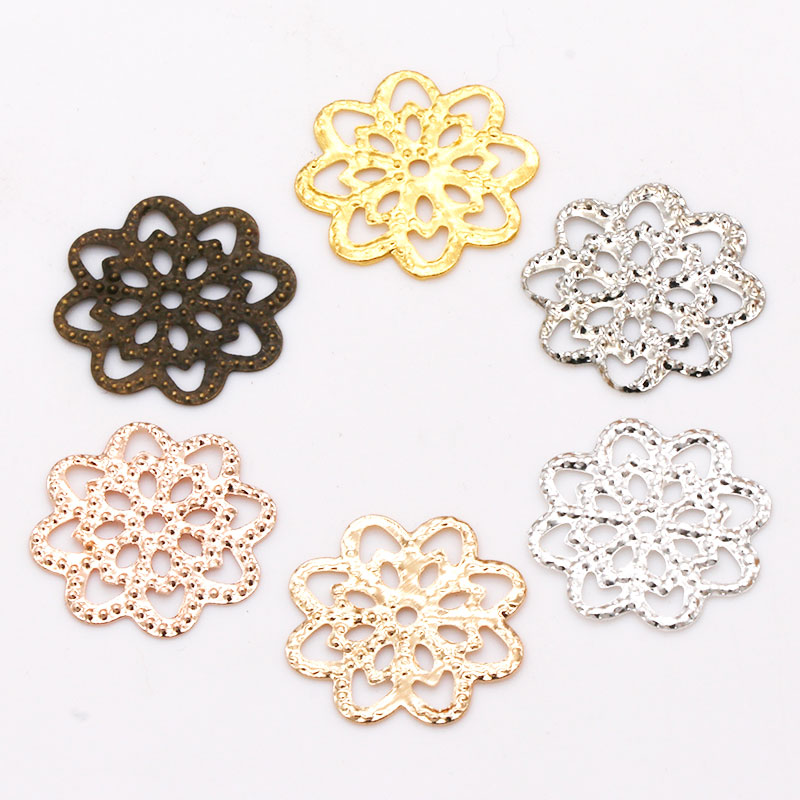 商品名:透かし花パーツ 幅14ミリ 各4色 200個入り 透かしパーツ/お花/フラワー[海外倉庫発送] 透かしパーツ お花 フラワー gaikicraftお問い合わせ番号(商品管理番号)：「c0203